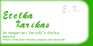 etelka karikas business card